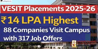 VESIT Placements 2025-26: ₹14 LPA Highest, 88 Companies Visit Campus with 317 Job Offers